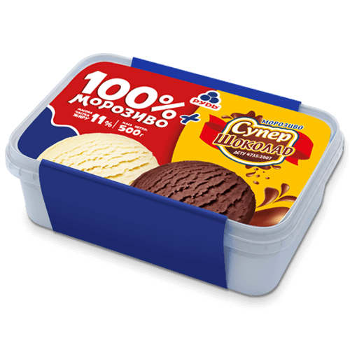 «"THE 100% ICE CREAM" + "THE SUPER CHOCOLATE" – IN TRAY CONTAINER» Ice Cream