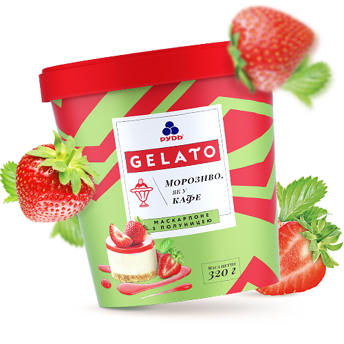 «"Gelato" Mascarpone with Strawberries» Ice Cream