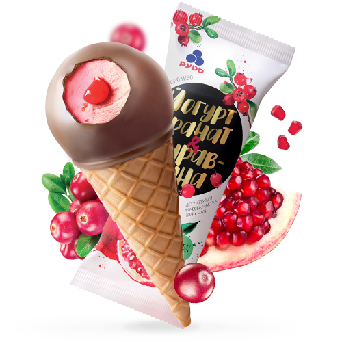 «Pomegranate and Cranberry Yoghurt» Ice Cream