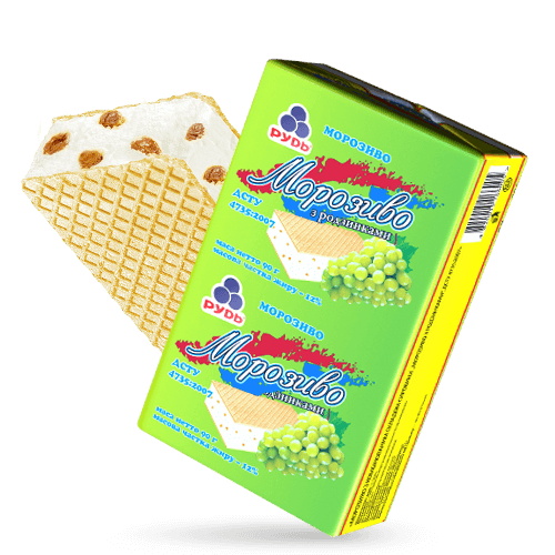 «“De Luxe with Raisins”» Ice Cream