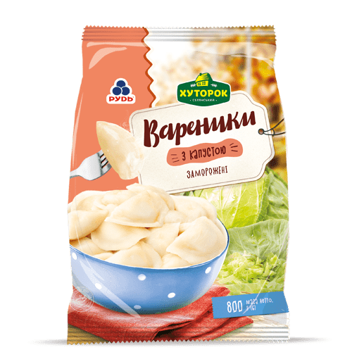 Продукція «Вареники з капустою»