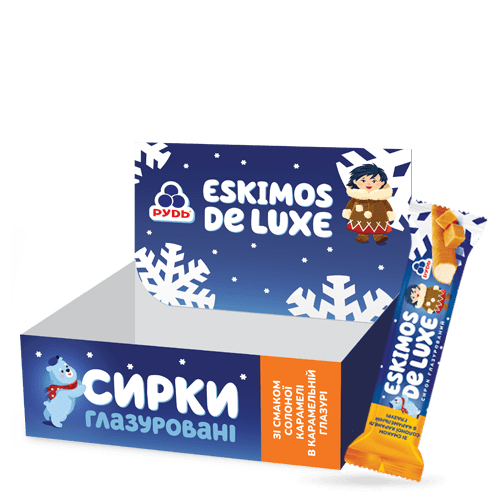 Сирки «Eskimos de Luxe карамельний сирок у карамельній глазурі, мультипак»