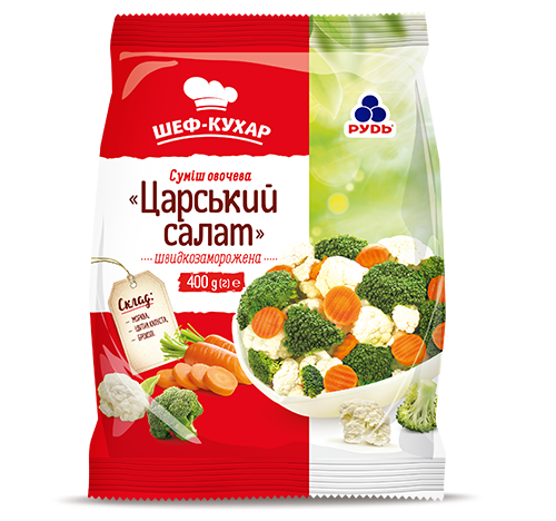 Замороженная овощная смесь «Царский салат» ТМ «Рудь»