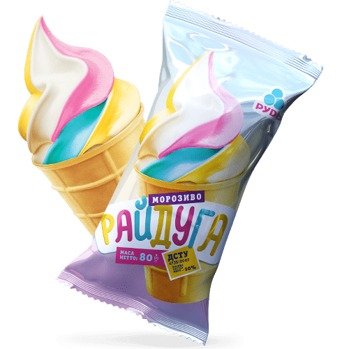 «Rainbow Waffle Cup Ice Cream» Ice Cream