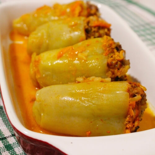 Рецепт перцю фаршированого овочами