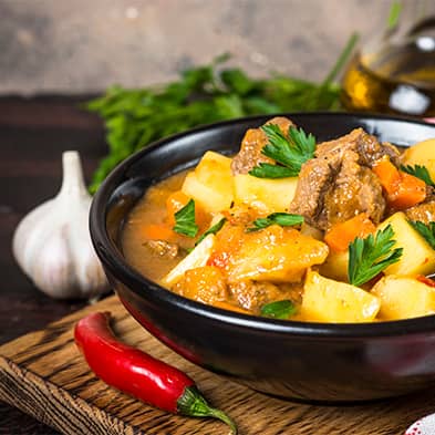 Goulash with vegetables