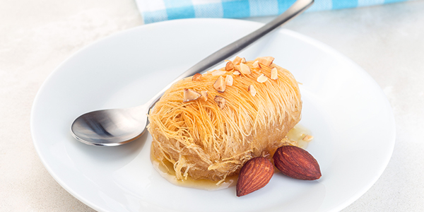 A simple recipe for kadaif dough with ricotta and pistachios