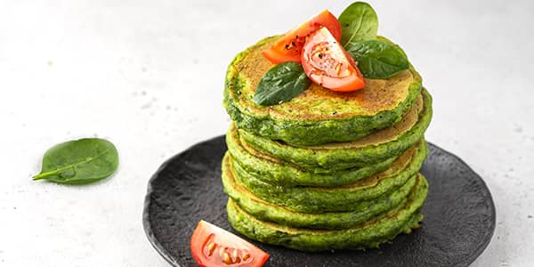 Golden-Brown-Green Spinach Pancakes