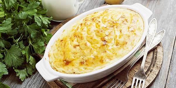 Fragrant Potato, Ground Beef and Mushroom Casserole