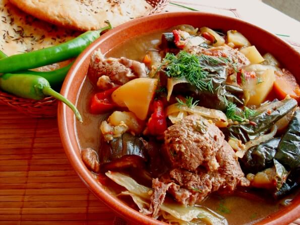 Суп Чанахи с фасолью и мясом